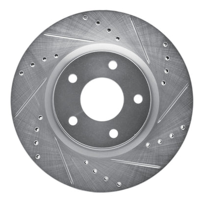 R1 Concepts R1 13-25 Nissan ALTIMA Front Right Drilled & Slotted Silver Brake Rotor