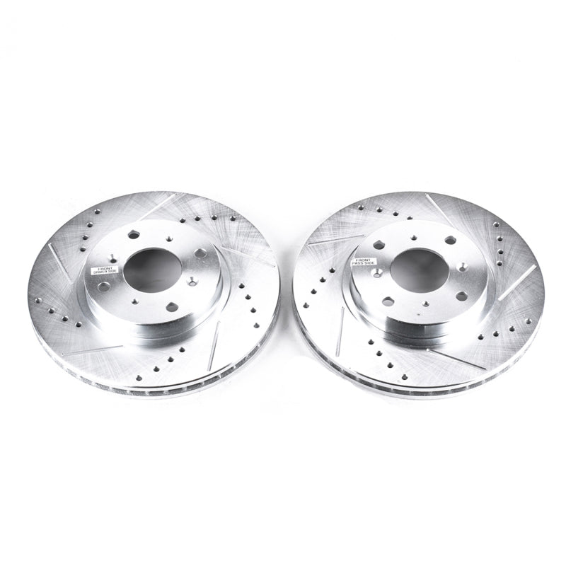 PowerStop Power Stop 93-96 Honda Prelude Front Evolution Drilled & Slotted Rotors - Pair