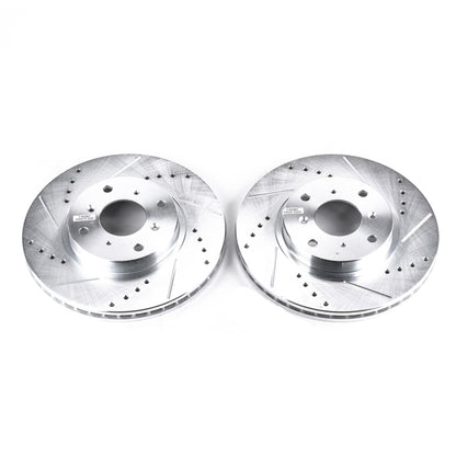 PowerStop Power Stop 93-96 Honda Prelude Front Evolution Drilled & Slotted Rotors - Pair