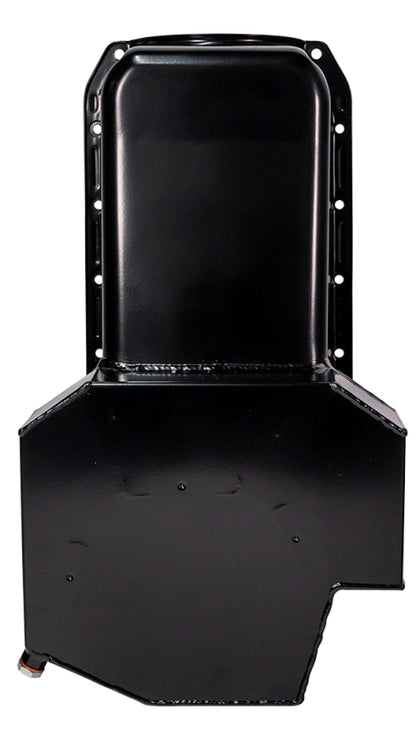 Moroso 80-85 Chevy Small Block/Dart (w/2 Pc Seal) Road Race Wet Sump 7qt 7.5in Steel Oil Pan - Black