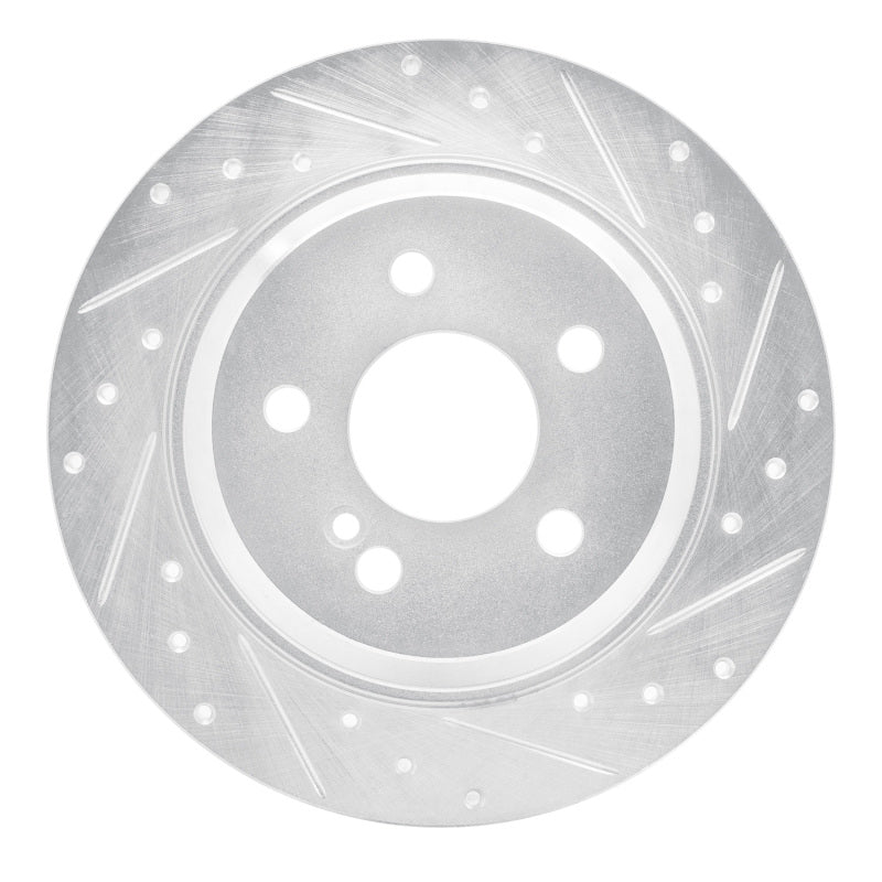 R1 Concepts R1 07-13 Mercedes-Benz CL550 Rear Right Drilled & Slotted Silver Brake Rotor