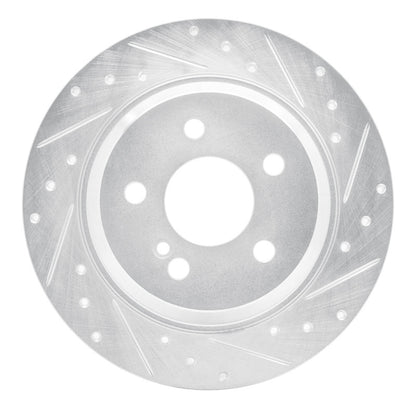 R1 Concepts R1 07-13 Mercedes-Benz CL550 Rear Right Drilled & Slotted Silver Brake Rotor