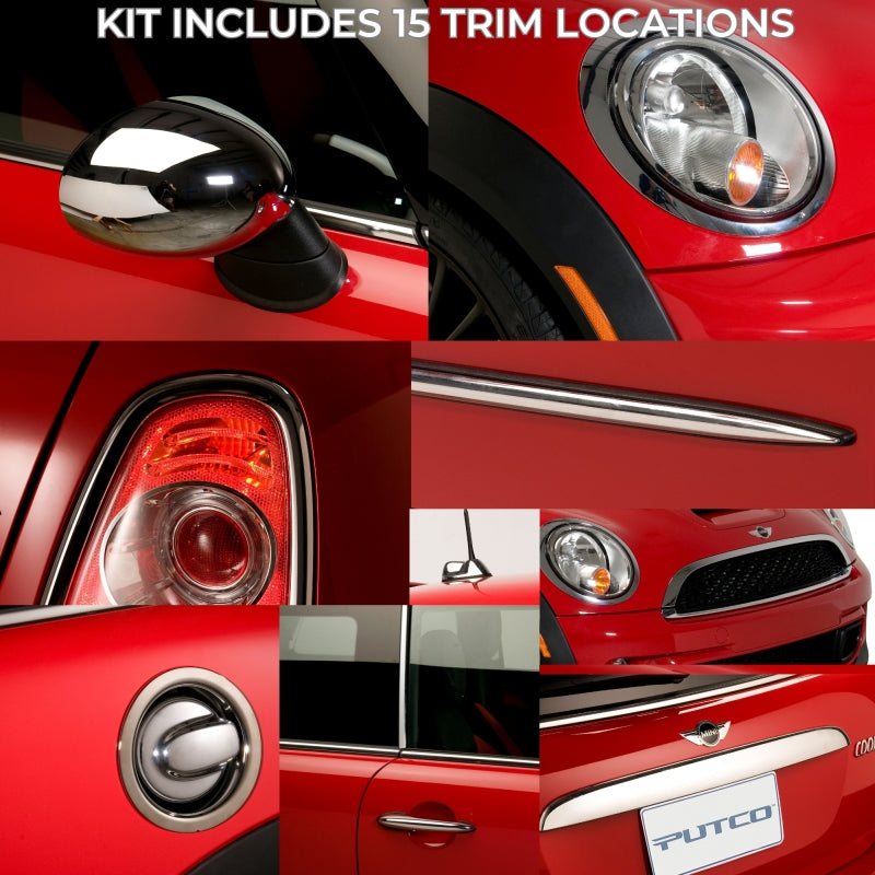 Putco 01-06 MINI Cooper Ext Chrome Trim Kit - DH/MC/MR/HL/TL/SMC//SM/FTC/PC/HA/AB/FLC/RLF/GC/RTL