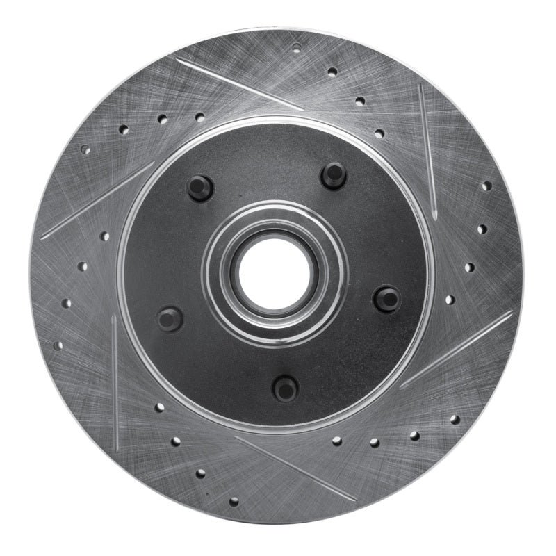R1 Concepts R1 70-81 Buick Skylark Front Right Drilled & Slotted Silver Brake Rotor