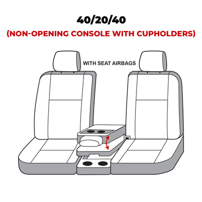 Covercraft 19-20 Ford F-150/19-22 Polycotton SeatSaver Custom Front Row Seat Covers - Misty Grey