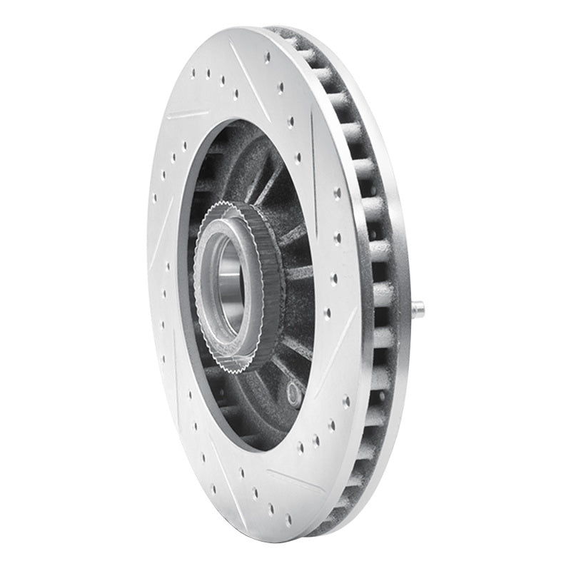 R1 Concepts R1 97-00 Ford Expedition Front Left Drilled & Slotted Silver Brake Rotor