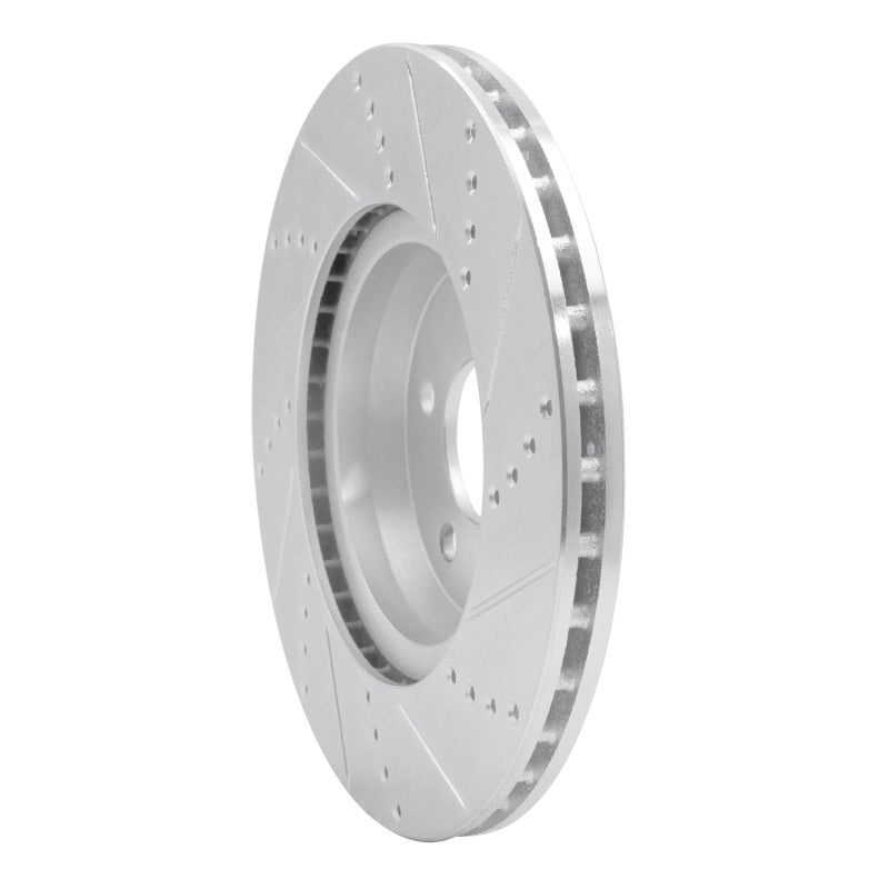R1 Concepts R1 16-23 Mercedes-Benz GLC350e Rear Left Drilled & Slotted Silver Brake Rotor