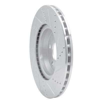 R1 Concepts R1 16-23 Mercedes-Benz GLC350e Rear Left Drilled & Slotted Silver Brake Rotor