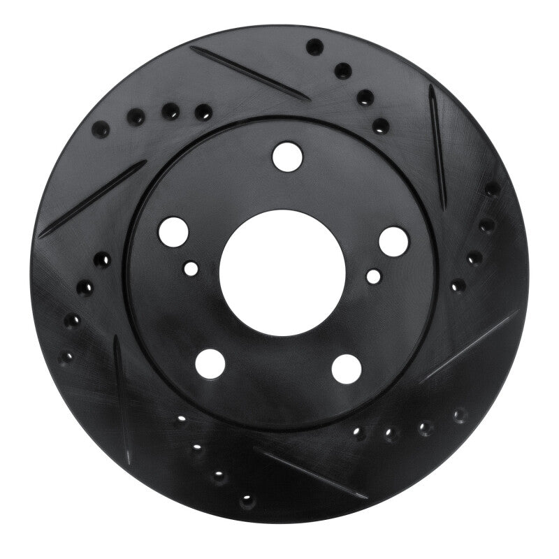 R1 Concepts R1 92-01 Toyota Camry Front Right Drilled & Slotted Black Brake Rotor