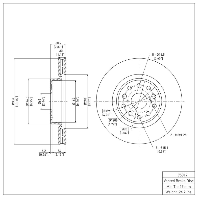 DFC 07-23 Lexus LS460 Front GeoSPEC Coated Rotor
