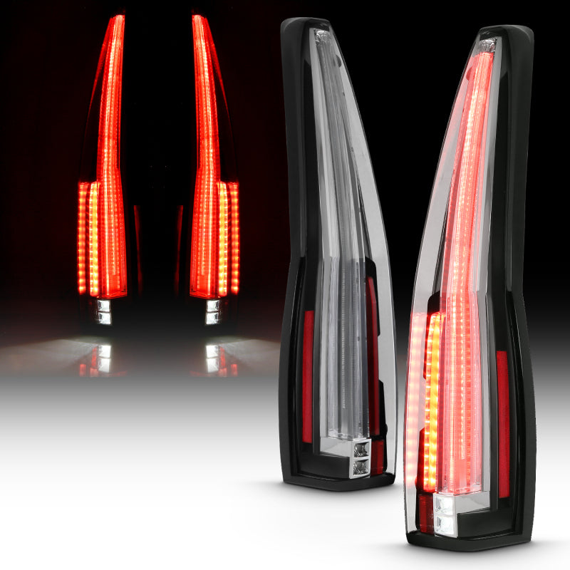 ANZO 2007-2014 Chevrolet Tahoe Led Taillights Red/Clear