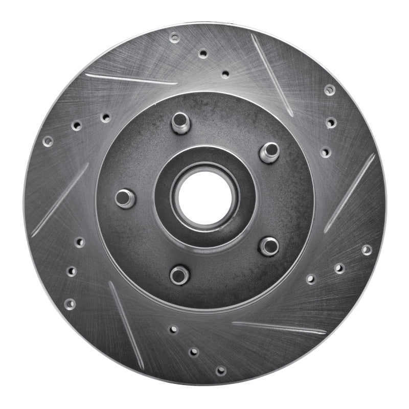 R1 Concepts R1 90-91 Ford LTD Crown Victoria Front Left Drilled & Slotted Silver Brake Rotor
