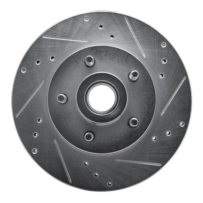 R1 Concepts R1 90-91 Ford LTD Crown Victoria Front Left Drilled & Slotted Silver Brake Rotor