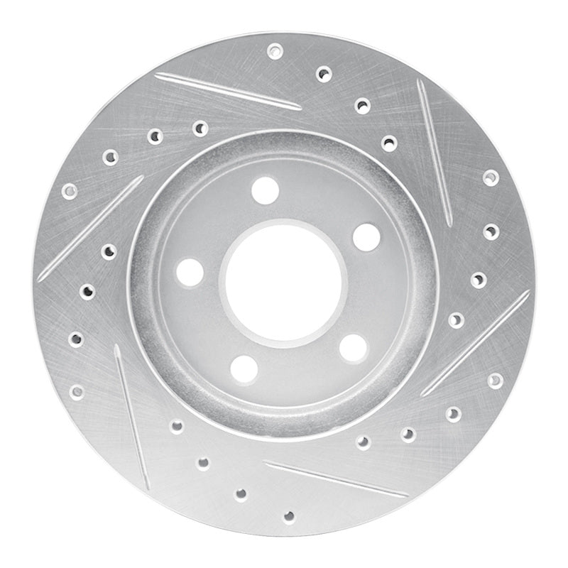 R1 Concepts R1 96-00 Chrysler Town & Country Front Left Drilled & Slotted Silver Brake Rotor