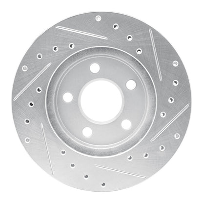 R1 Concepts R1 96-00 Chrysler Town & Country Front Left Drilled & Slotted Silver Brake Rotor
