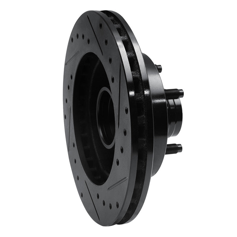 R1 Concepts R1 98-02 Ford Ranger (USA/Canada) Front Left Drilled & Slotted Black Brake Rotor