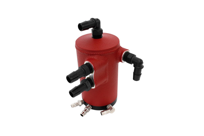 PERRIN PSP-ENG-607RD AIR OIL SEPARATOR KIT FOR WRX/STI W/FMIC'S RED WRINKLE FINISH