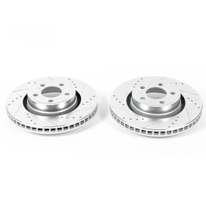 PowerStop Power Stop 15-19 Ford Mustang Front Evolution Drilled & Slotted Rotors - Pair