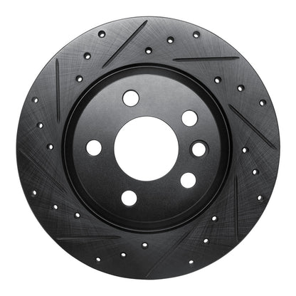 R1 Concepts R1 01-03 Volkswagen EuroVan Rear Left Drilled & Slotted Black Brake Rotor