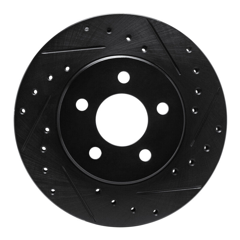 R1 Concepts R1 96-00 Chrysler Town & Country Front Right Drilled & Slotted Black Brake Rotor
