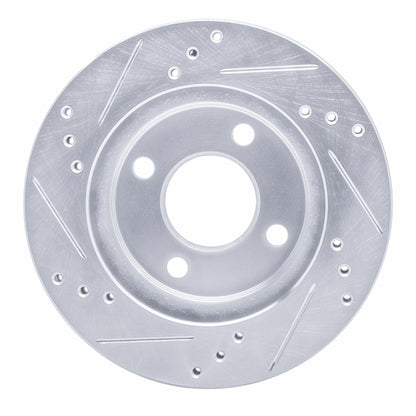 R1 Concepts R1 95-96 Dodge Neon (USA/Canada) Front Right Drilled & Slotted Silver Brake Rotor