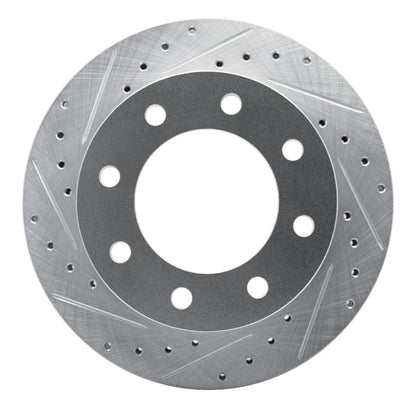 R1 Concepts R1 99-20 Cadillac DeVille Front Left Drilled & Slotted Silver Brake Rotor
