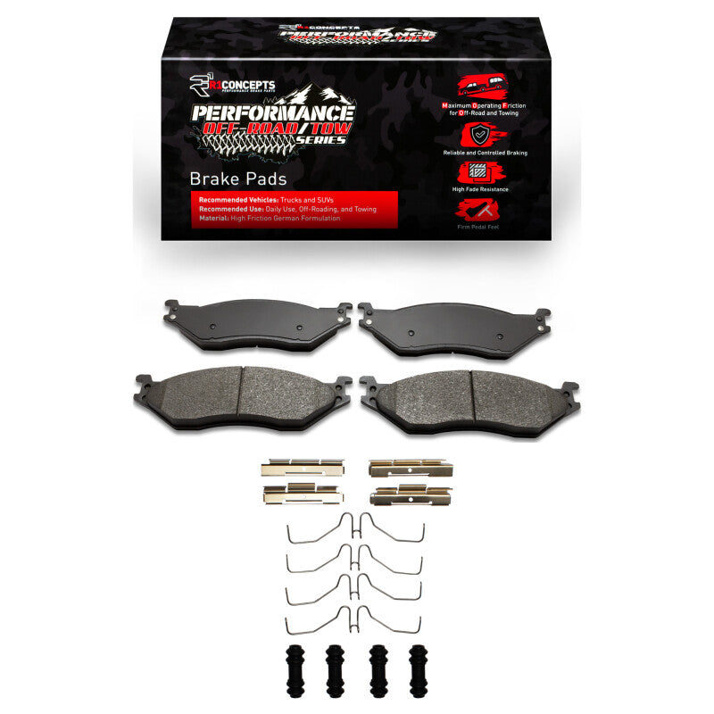 R1 Concepts R1 2004-2020 Coachmen Aurora Front/Rear Performance Off-Road/Tow Brake Pads & Hardware Kit
