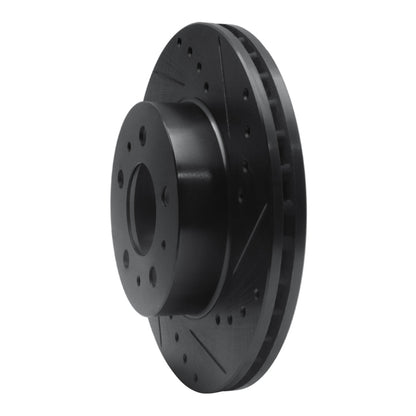 R1 Concepts R1 95-97 Ford Crown Victoria Front Right Drilled & Slotted Black Brake Rotor