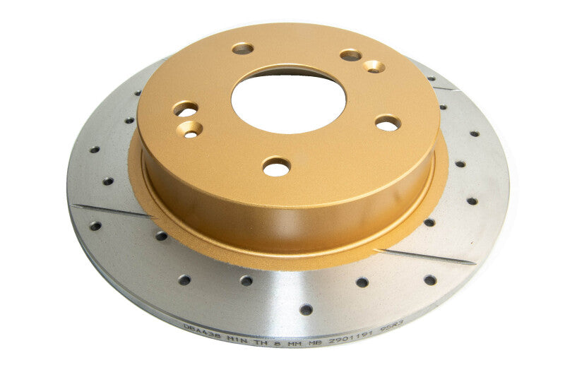 DBA 06-15 Acura CSX Rear Street Series Drilled & Slotted Rotor w/Gold Hat
