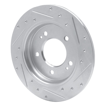 R1 Concepts R1 17-25 Hyundai Elantra GT Rear Left Drilled & Slotted Silver Brake Rotor