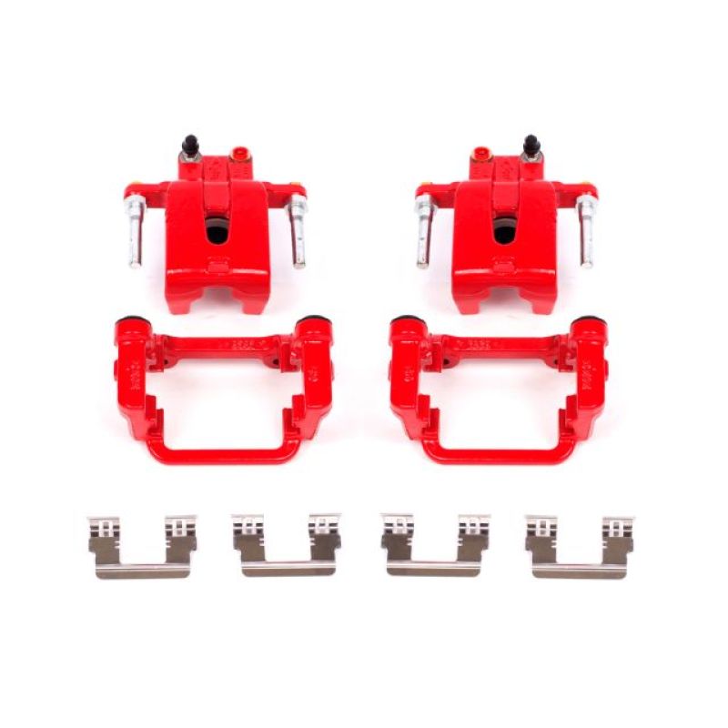 PowerStop Power Stop 05-19 Chrysler 300 Rear Red Calipers w/Brackets - Pair