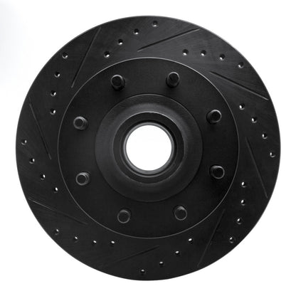 R1 Concepts R1 95-04 Ford E-250 Econoline Front Left Drilled & Slotted Black Brake Rotor