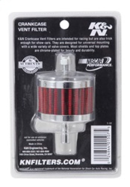 K&N Engineering K&N Steel Base Crankcase Vent Filter 3/8in OD Tube  2in OD 1-1/2in Height