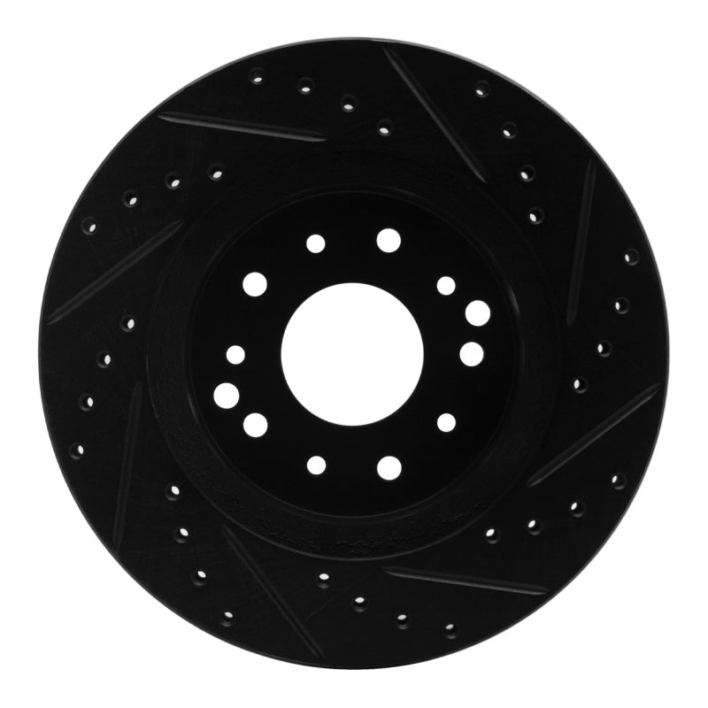 R1 Concepts R1 63-82 Chevrolet Corvette Front/Rear Left Drilled & Slotted Black Brake Rotor
