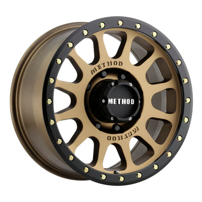 Method Wheels Method MR305 NV 20x9 +18mm Offset 8x6.5 130.81mm CB Method Bronze/Black Street Loc Wheel