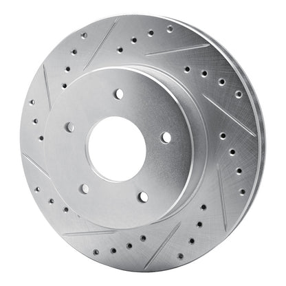 R1 Concepts R1 63-82 Chevrolet Corvette Front Left Drilled & Slotted Silver Brake Rotor