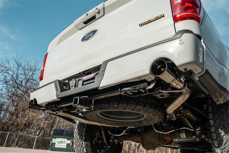 CORSA Performance Corsa 2021-2025 Ford F-150 SuperCrew/5.5ft Bed 3.5L V6 Sport Cat-Back Dual Rear Exit-Black PVD
