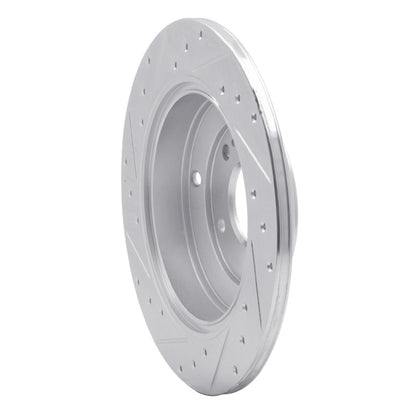 R1 Concepts R1 10-16 Hyundai Genesis Coupe Rear Right Drilled & Slotted Silver Brake Rotor