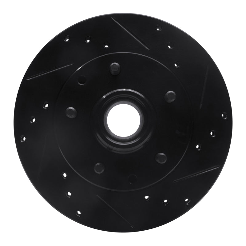 R1 Concepts R1 91-03 Chevrolet S10 Blazer Front Right Drilled & Slotted Black Brake Rotor