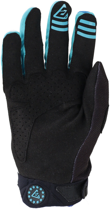 Answer Peak Flo Gloves Black/Blue/White Youth - XS
