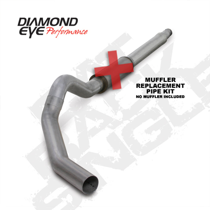 Diamond Eye Performance Diamond Eye KIT 5in Catback MFLR RPLCMENT PIPE Single AL: 03-07 FORD 6.0L F250/F350