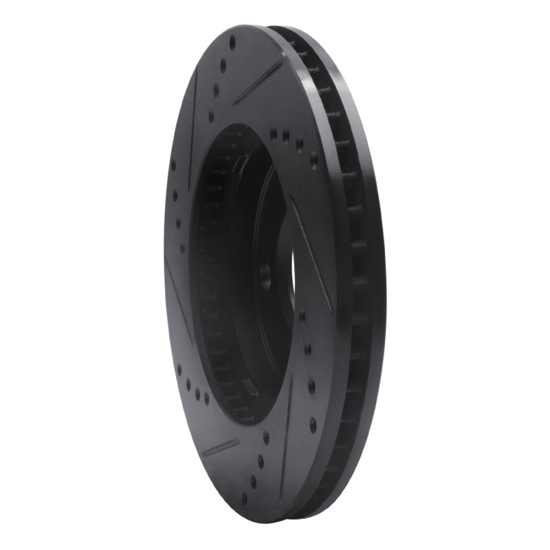 R1 Concepts R1 97-05 Chevrolet Classic Front Right Drilled & Slotted Black Brake Rotor