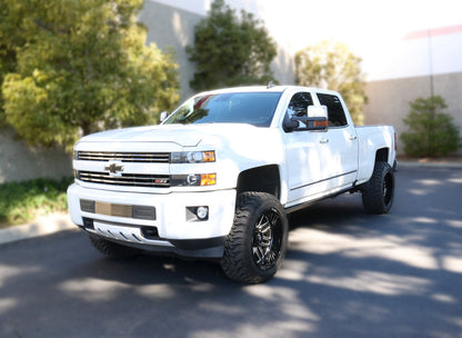 Go Rhino RealTruck 15-19 Chevy Silverado 25/3500HD CC Dsl 4dr VoltStep Electric Running Board Kit - Tex. Blk