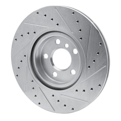 R1 Concepts R1 15-25 BMW 228I Gran Coupe Front Left Drilled & Slotted Silver Brake Rotor