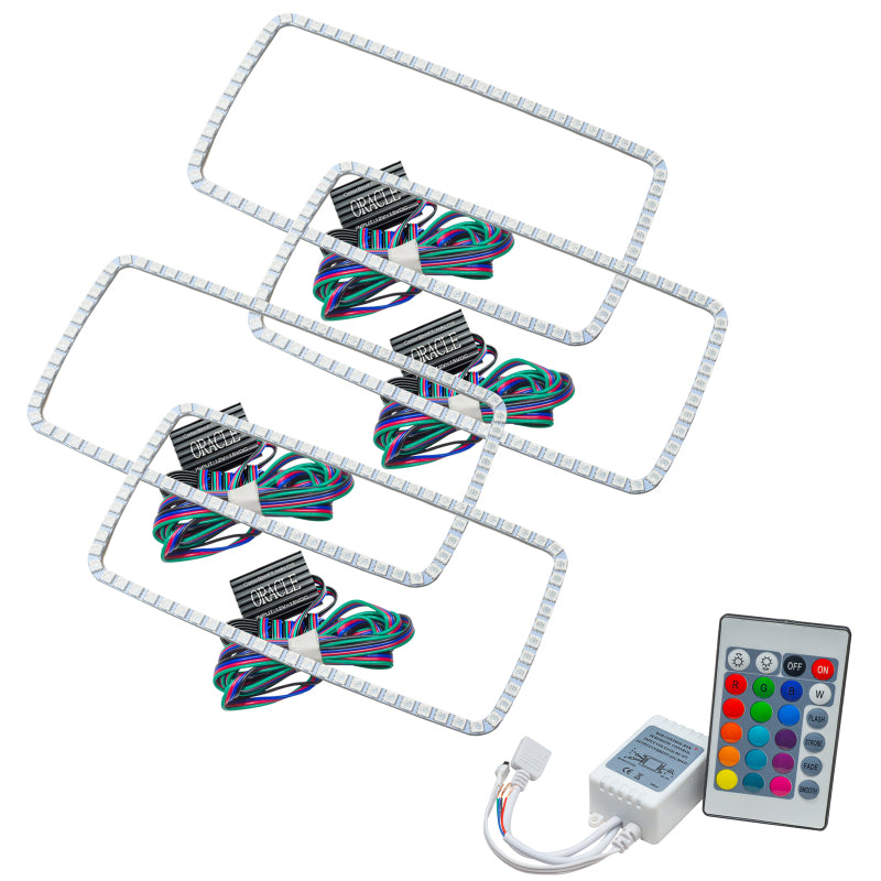 ORACLE Lighting Oracle GMC Sierra 07-13 Halo Kit (New Square Ring Design) - w/ Simple Controller