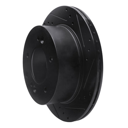 R1 Concepts R1 03-06 Kia Sorento Rear Right Drilled & Slotted Black Brake Rotor