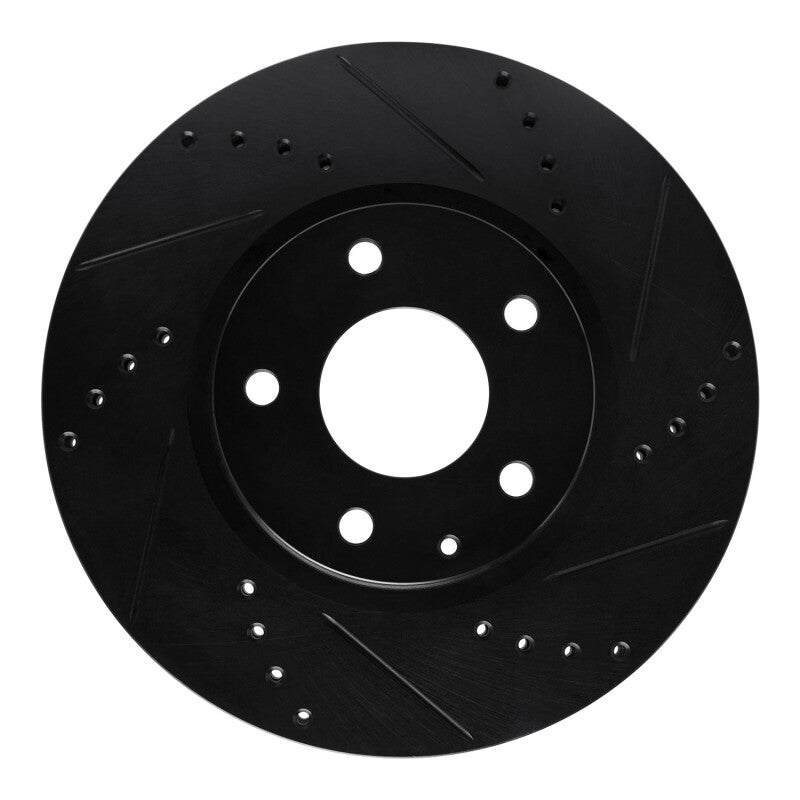 R1 Concepts R1 13-19 Mazda 6 Front Right Drilled & Slotted Black Brake Rotor