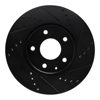 R1 Concepts R1 13-19 Mazda 6 Front Right Drilled & Slotted Black Brake Rotor