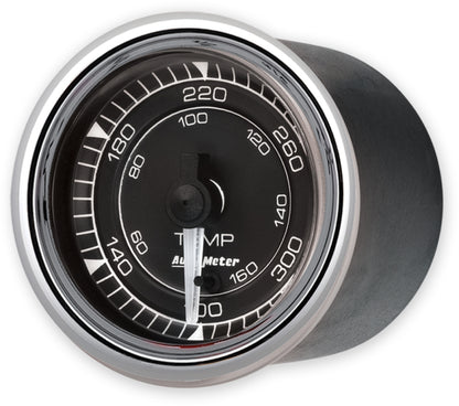 AutoMeter Chrono 2-1/16in 300 Degree Temperature Electric Gauge - Chrome