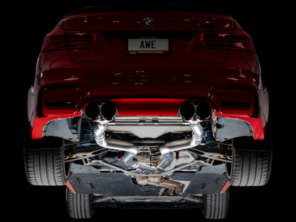 AWE Tuning BMW F8X M3/M4 Track Edition Cat-Back Exhaust - Diamond Black Tips